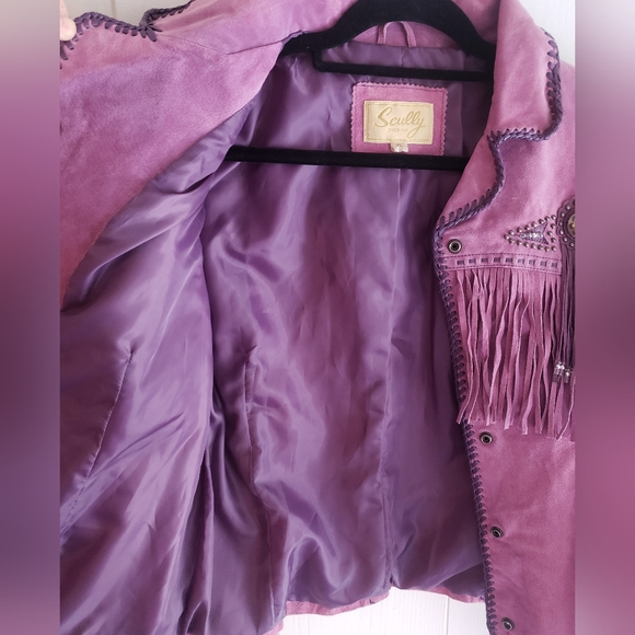 Scully PURPLE Suede Fringe Jacket - Picture 9 of 10